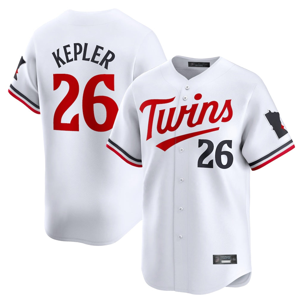 Choea M.Twins #26 Max Kepler Player White Home Limited Stitched Jerseys