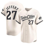 Choea M.Twins #27 Ryan Jeffers Player Cream Home Limited Stitched Jerseys