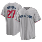 Choea M.Twins #27 Ryan Jeffers Player Gray Game Limited Home Stitched Jerseys