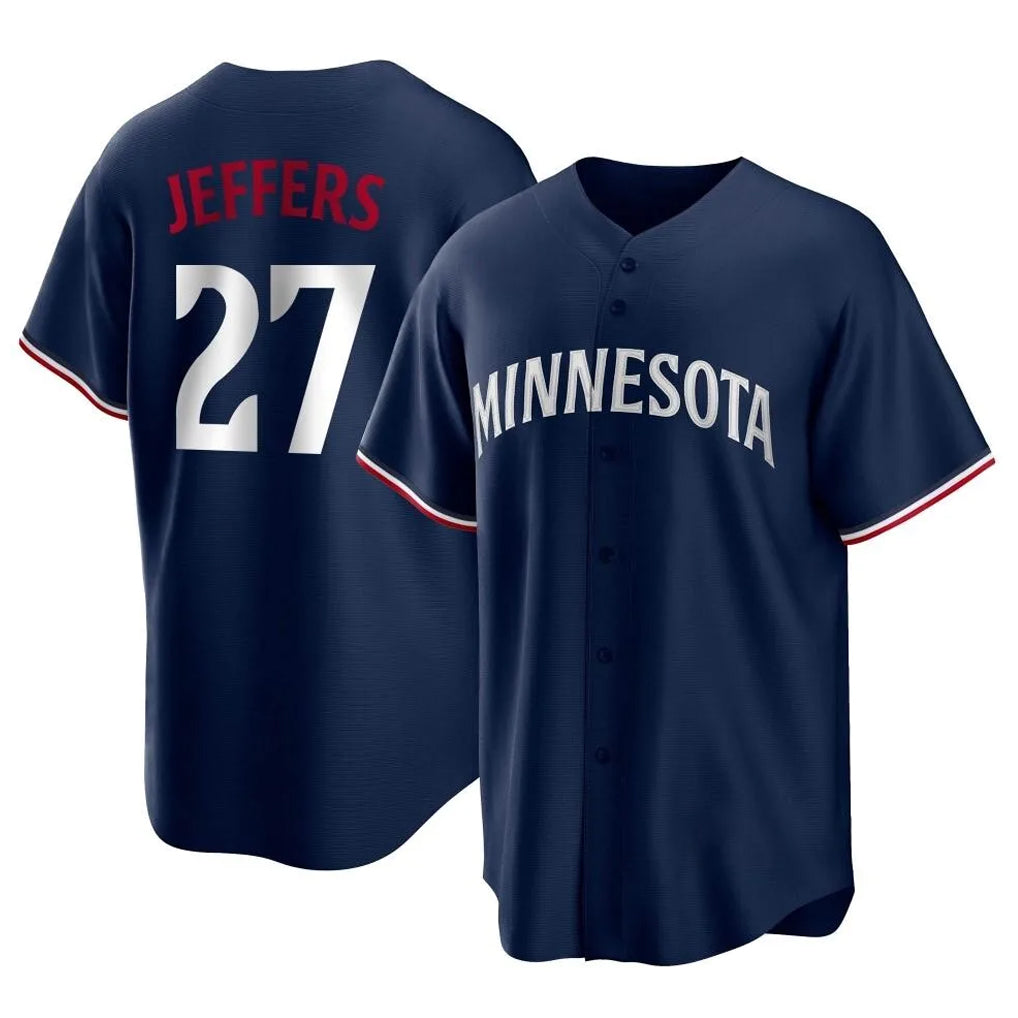 Choea M.Twins #27 Ryan Jeffers Player Navy Replica Alternate Home Stitched Jerseys