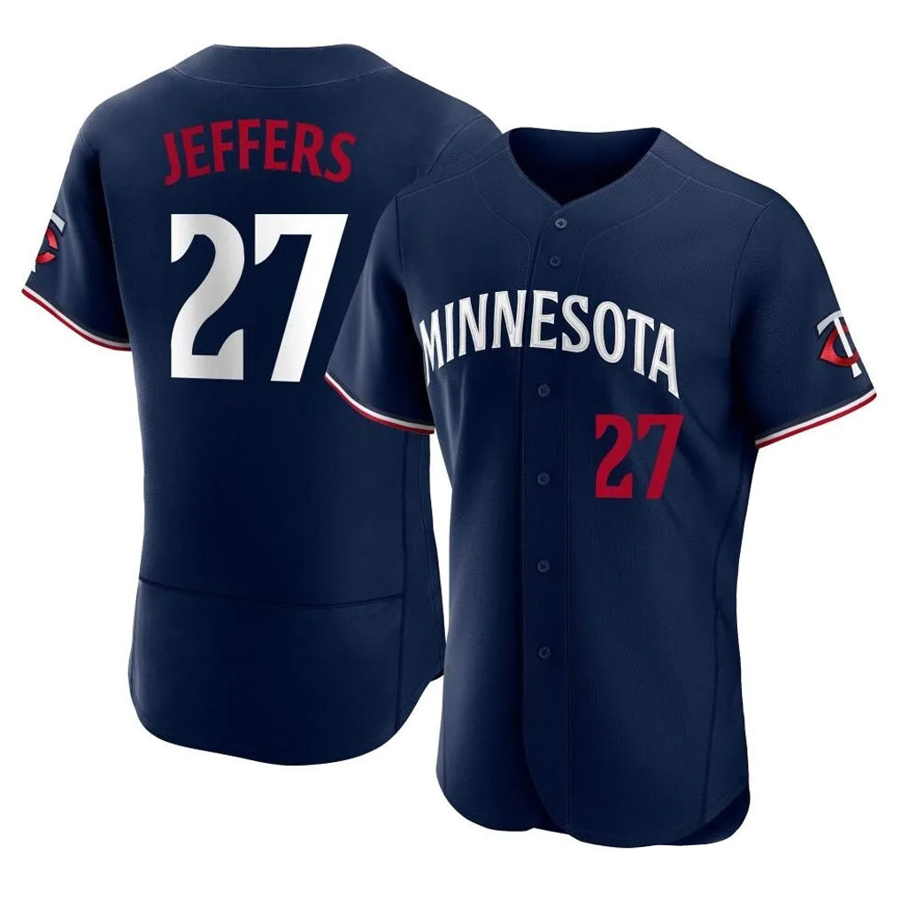 Choea M.Twins #27 Ryan Jeffers Player Navy Replica Home Limited Elite Stitched Jerseys