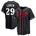 Choea M.Twins #29 Rod Carew Player Black Fashion Out Home Limited Stitched Jerseys