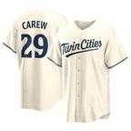 Choea M.Twins #29 Rod Carew Player Cream Game Limited Home Stitched Jerseys