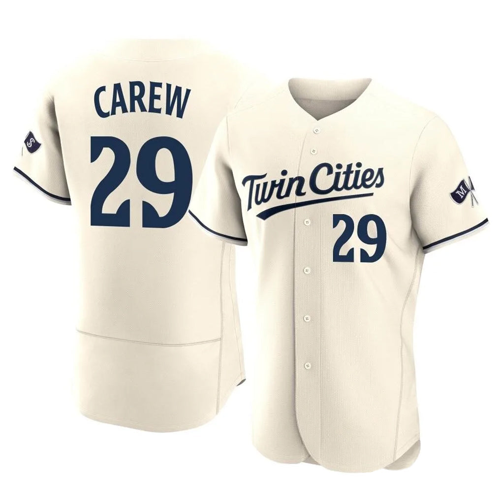 Choea M.Twins #29 Rod Carew Player Cream Home Limited Elite Stitched Jerseys