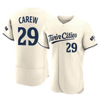 Choea M.Twins #29 Rod Carew Player Cream Home Limited Elite Stitched Jerseys