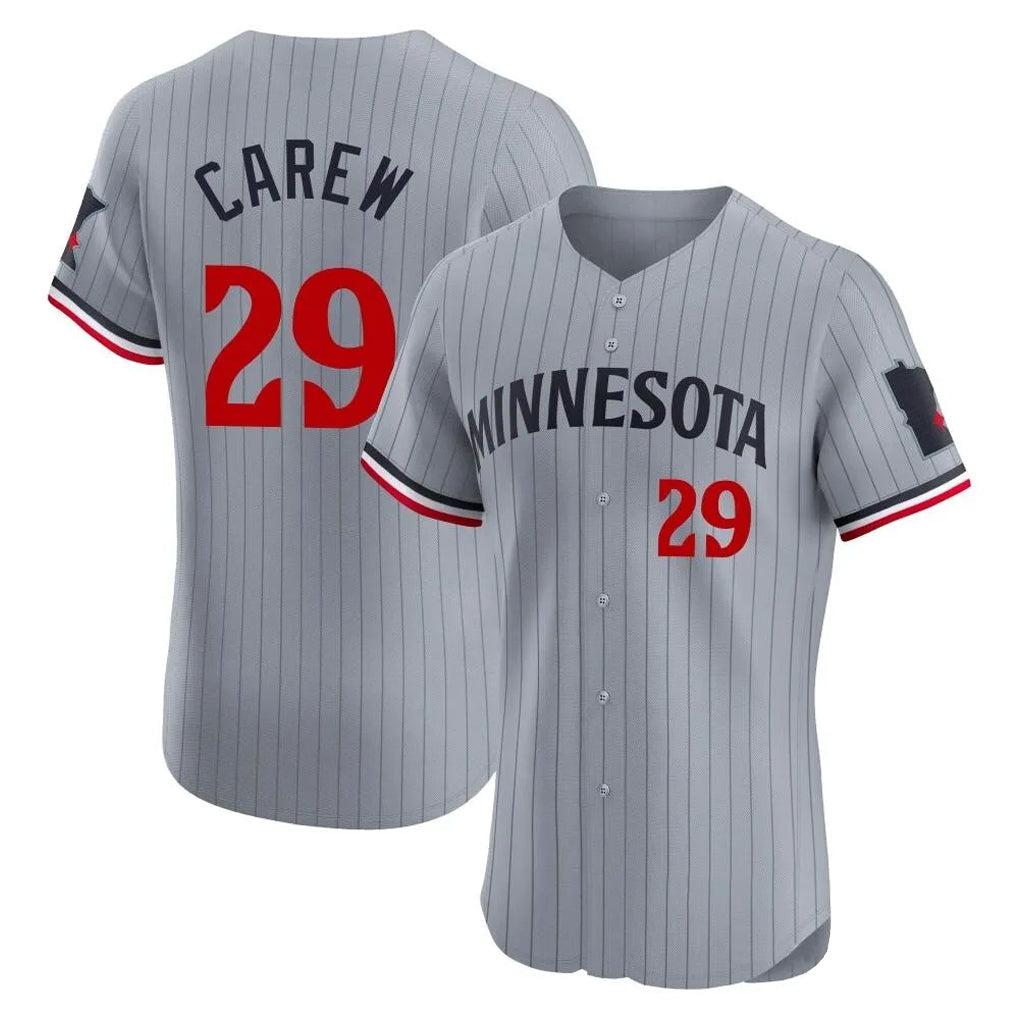 Choea M.Twins #29 Rod Carew Player Gray Home Limited Elite Stitched Jerseys