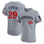 Choea M.Twins #29 Rod Carew Player Gray Home Limited Elite Stitched Jerseys