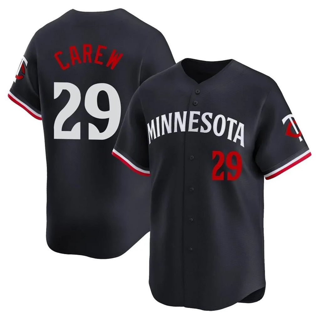 Choea M.Twins #29 Rod Carew Player Navy Home Limited Stitched Jerseys