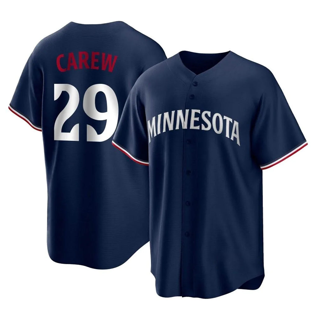 Choea M.Twins #29 Rod Carew Player Navy Replica Alternate Home Stitched Jerseys