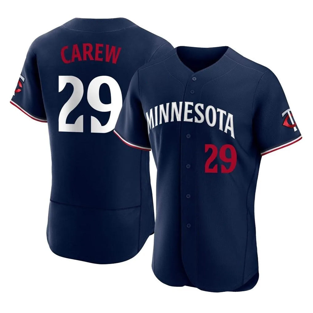 Choea M.Twins #29 Rod Carew Player Navy Replica Home Limited Elite Stitched Jerseys