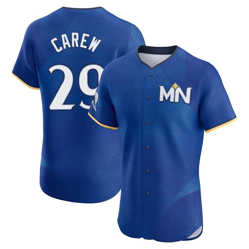Choea M.Twins #29 Rod Carew Player Royal City Connect Limited Elite Home Stitched Jerseys