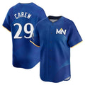 Choea M.Twins #29 Rod Carew Player Royal City Connect Limited Home Stitched Jerseys