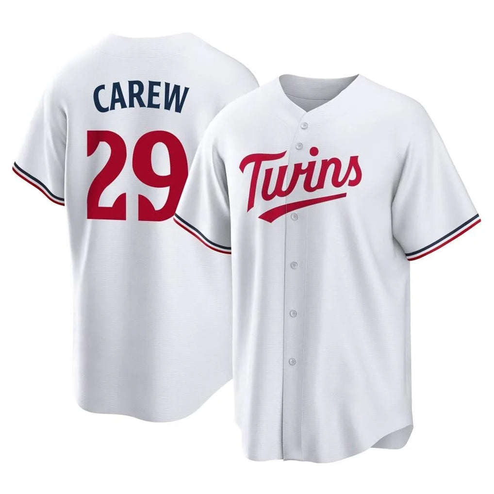 Choea M.Twins #29 Rod Carew Player White Home Game Stitched Jerseys