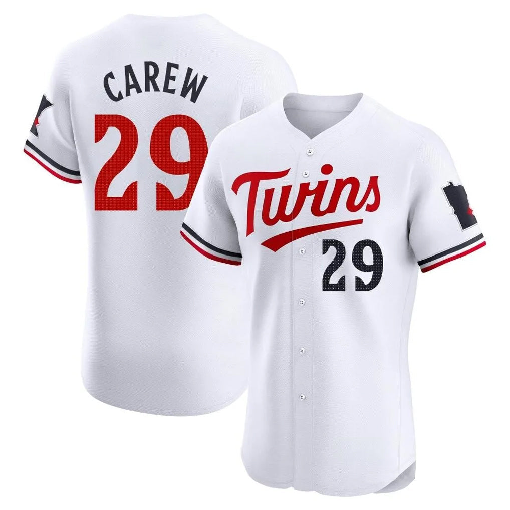 Choea M.Twins #29 Rod Carew Player White Home Limited Elite Stitched Jerseys