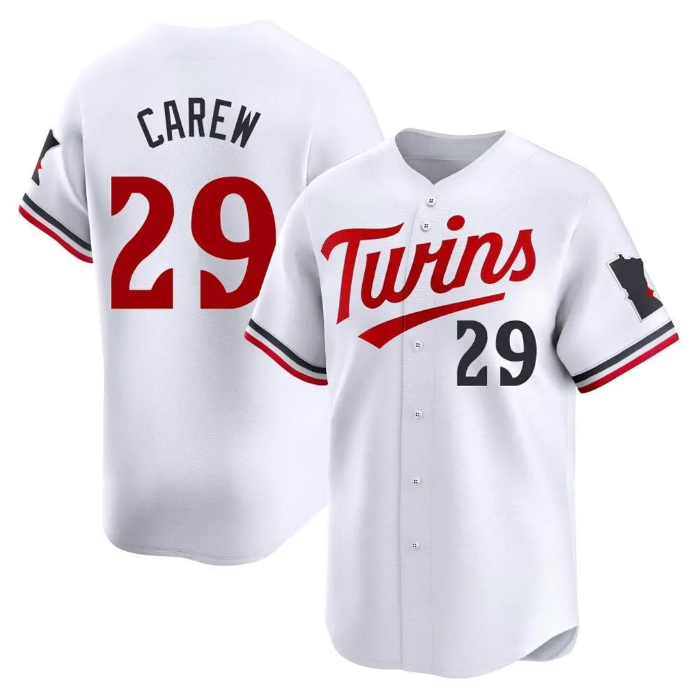 Choea M.Twins #29 Rod Carew Player White Home Limited Stitched Jerseys