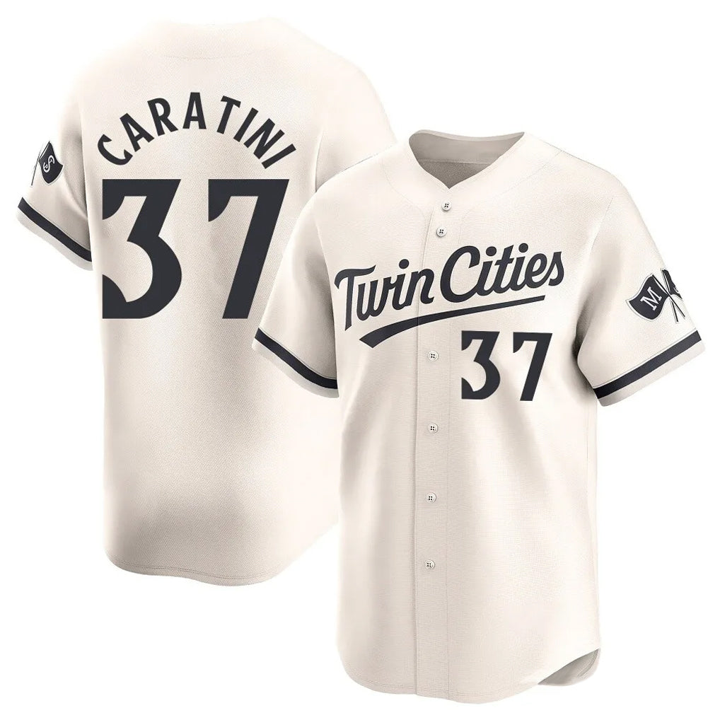 Choea M.Twins #37 Victor Caratini Player Cream Home Limited Stitched Jerseys