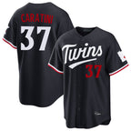 Choea M.Twins #37 Victor Caratini Player Navy Home Game Stitched Jerseys