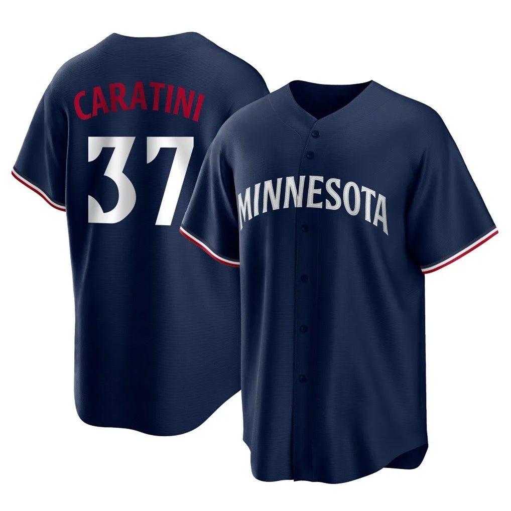 Choea M.Twins #37 Victor Caratini Player Navy Replica Alternate Home Stitched Jerseys