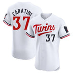 Choea M.Twins #37 Victor Caratini Player White Home Limited Elite Stitched Jerseys