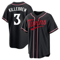 Choea M.Twins #3 Harmon Killebrew Player Black Fashion Out Home Limited Stitched Jerseys