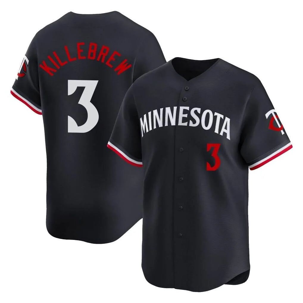 Choea M.Twins #3 Harmon Killebrew Player Navy Home Limited Stitched Jerseys