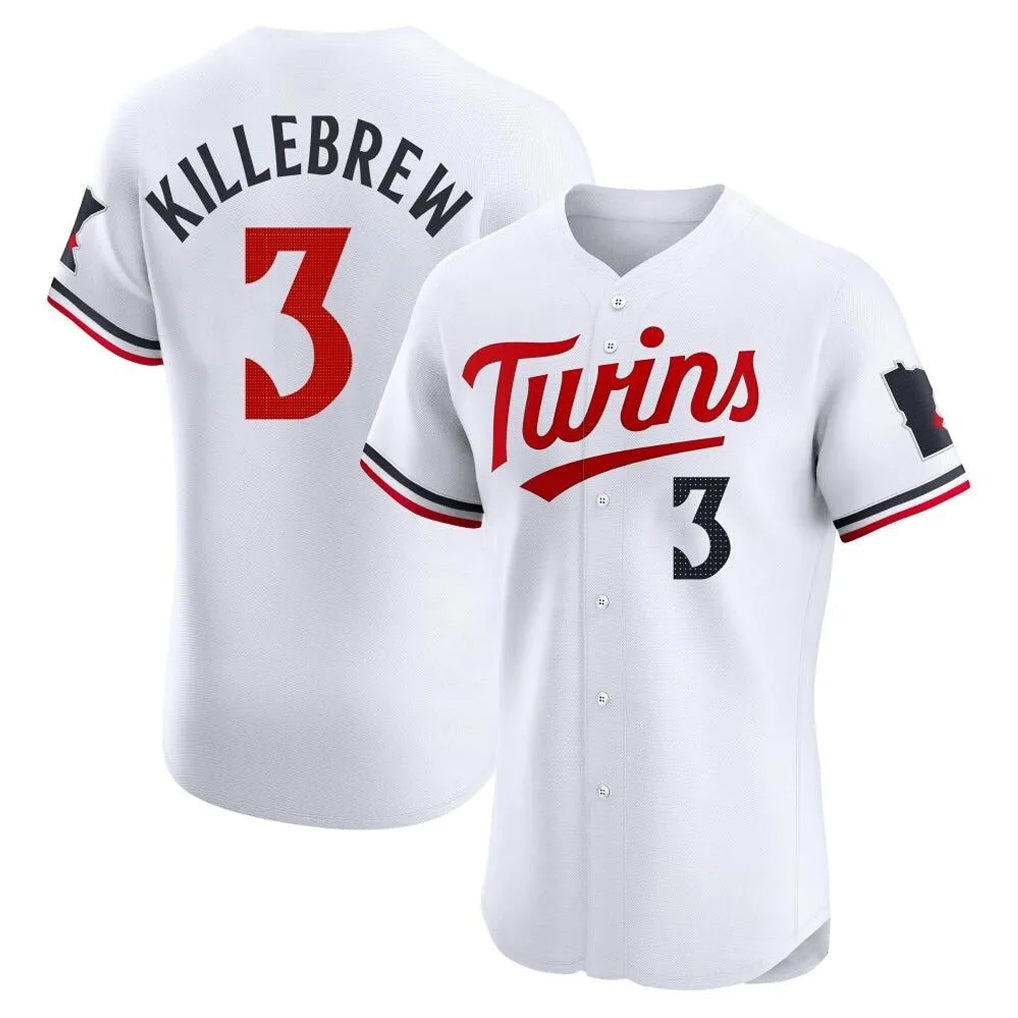 Choea M.Twins #3 Harmon Killebrew Player White Home Limited Elite Stitched Jerseys