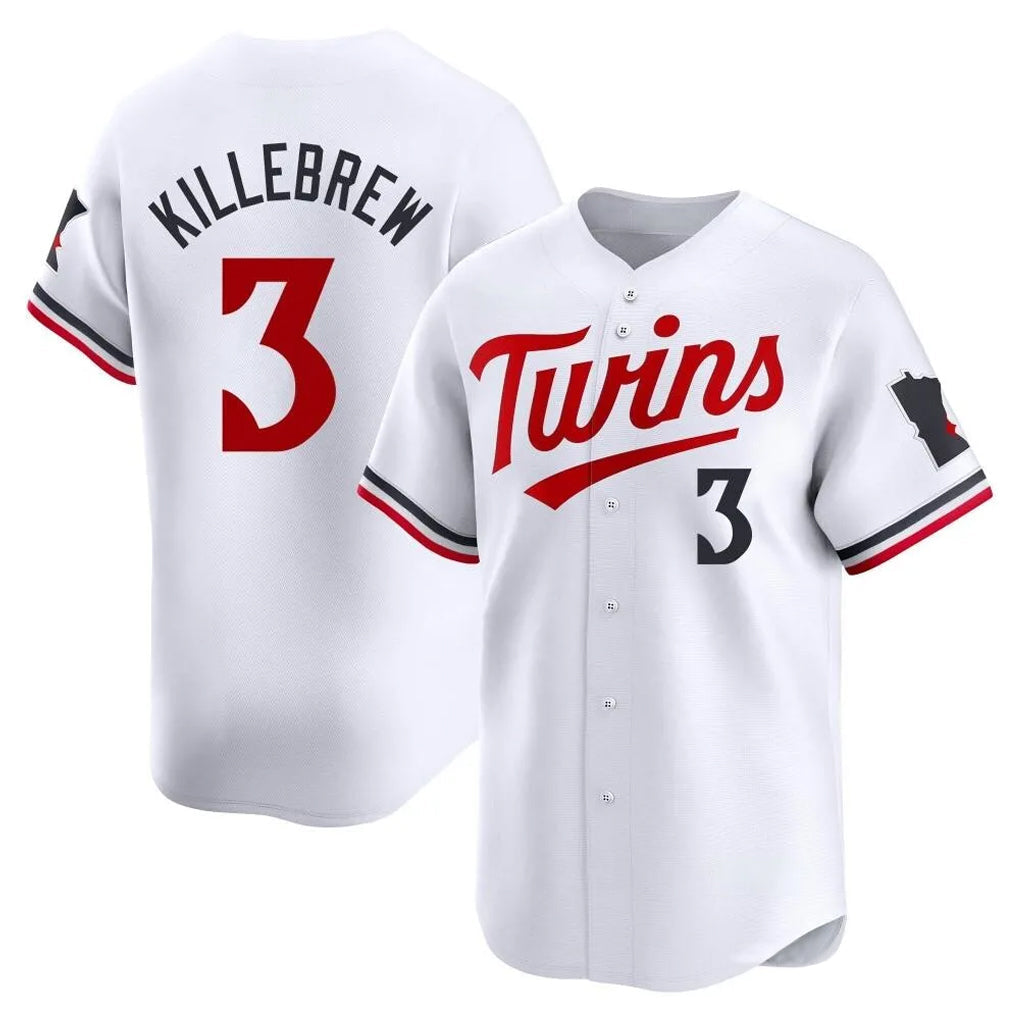 Choea M.Twins #3 Harmon Killebrew Player White Home Limited Stitched Jerseys