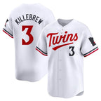 Choea M.Twins #3 Harmon Killebrew Player White Home Limited Stitched Jerseys
