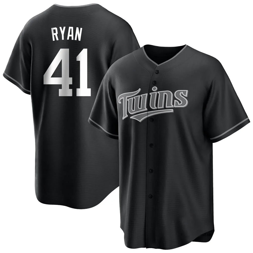 Choea M.Twins #41 Joe Ryan Player Black Home Game Stitched Jerseys