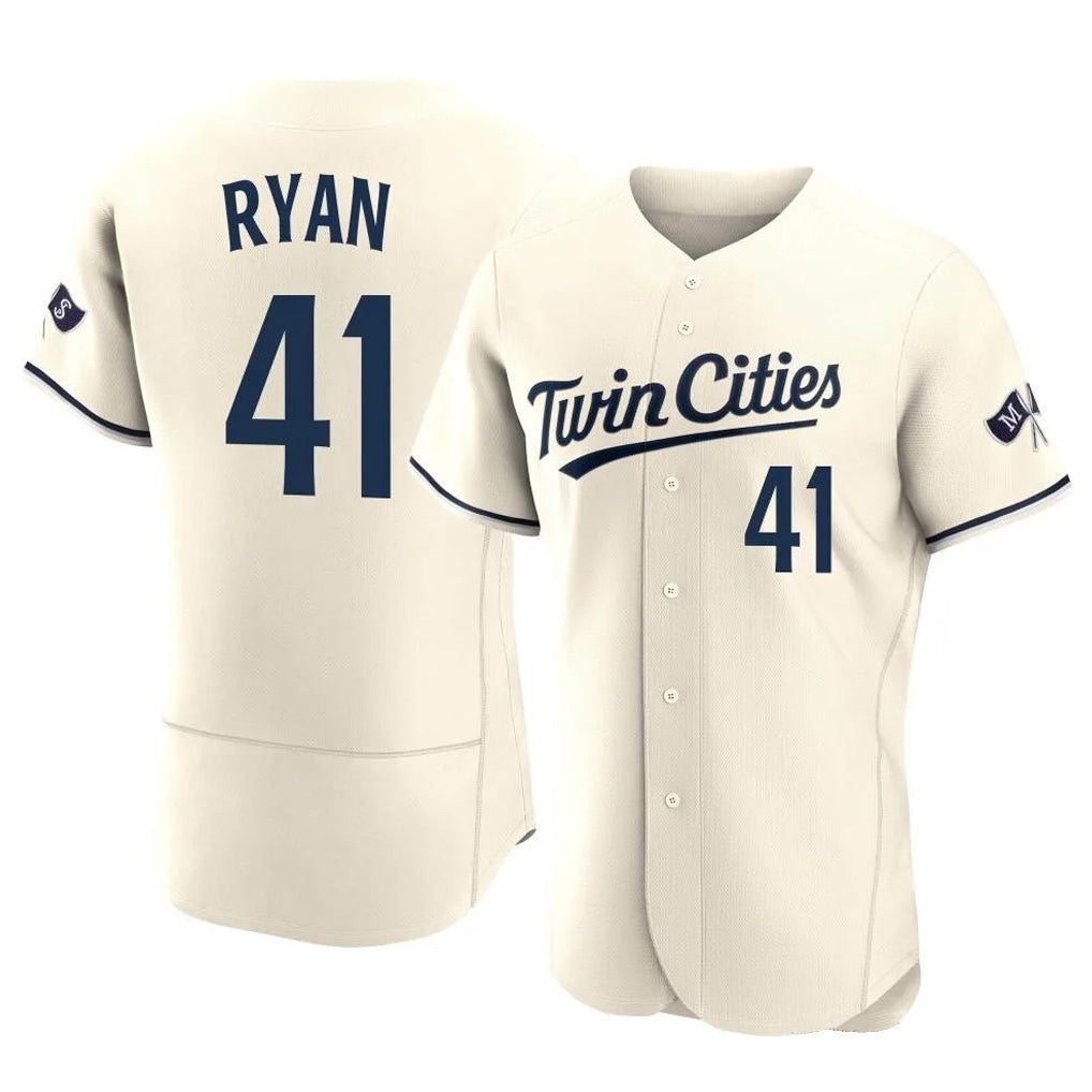 Choea M.Twins #41 Joe Ryan Player Cream Home Limited Elite Stitched Jerseys