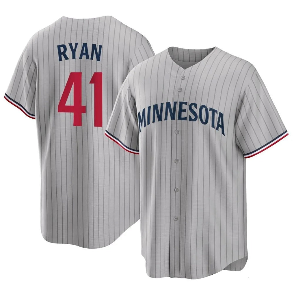 Choea M.Twins #41 Joe Ryan Player Gray Game Limited Home Stitched Jerseys