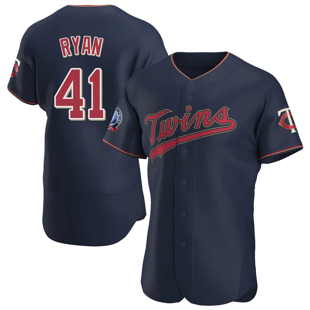 Choea M.Twins #41 Joe Ryan Player Navy 60th Home Limited Elite Stitched Jerseys