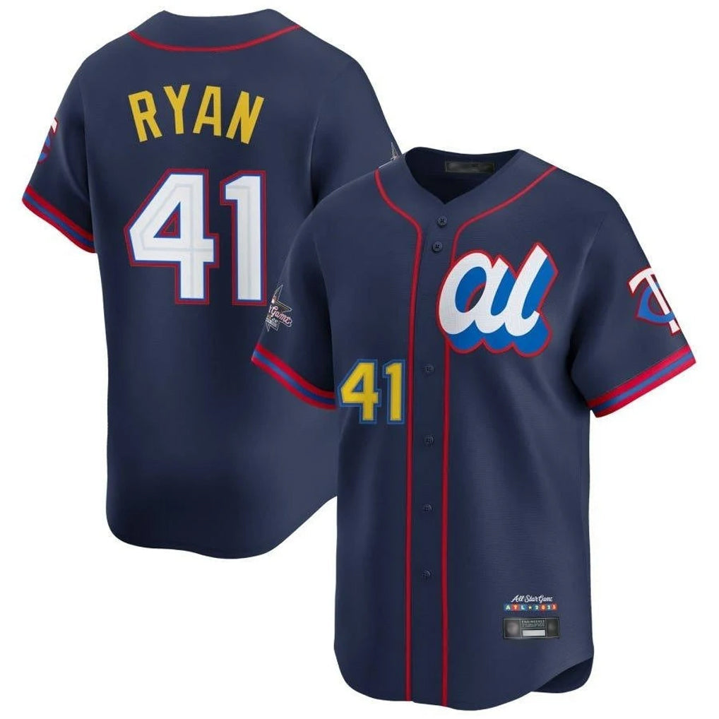 Choea M.Twins #41 Joe Ryan Player Navy All-star Game Limited Home Stitched Jerseys