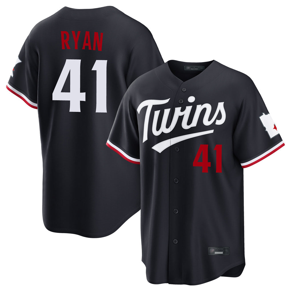 Choea M.Twins #41 Joe Ryan Player Navy Home Game Stitched Jerseys