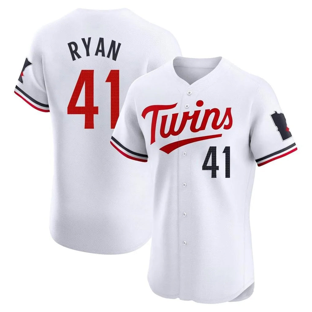 Choea M.Twins #41 Joe Ryan Player White Home Limited Elite Stitched Jerseys