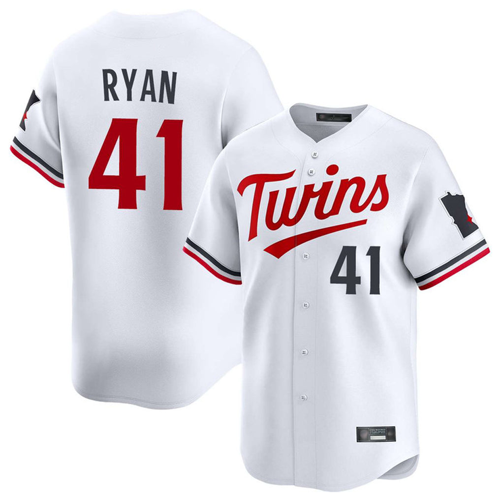 Choea M.Twins #41 Joe Ryan Player White Home Limited Stitched Jerseys