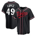 Choea M.Twins #49 Pablo Lopez Player Black Fashion Out Home Limited Stitched Jerseys
