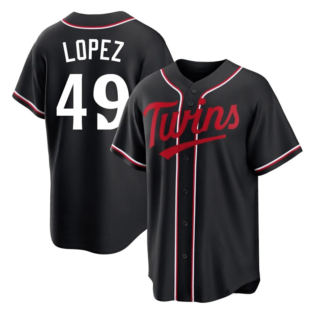 Choea M.Twins #49 Pablo Lopez Player Black Fashion Out Home Limited Stitched Jerseys