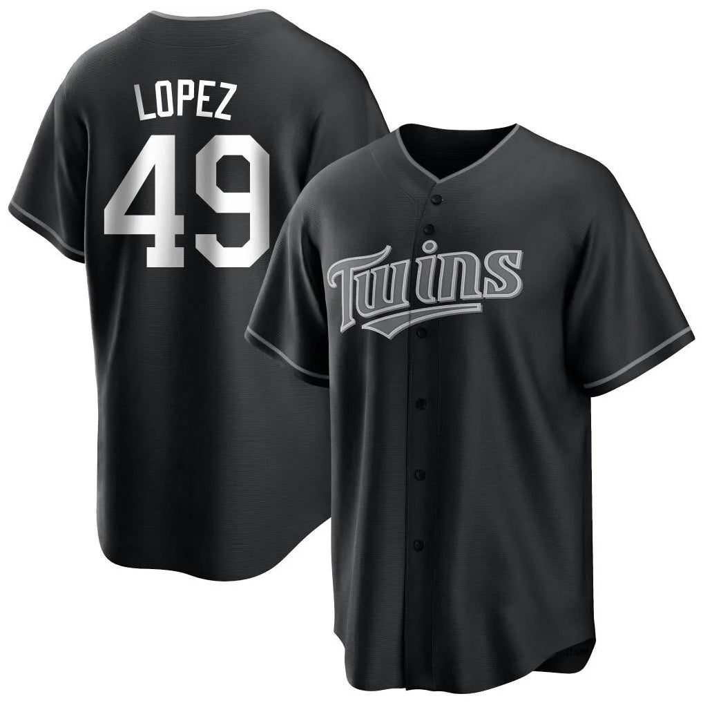 Choea M.Twins #49 Pablo Lopez Player Black Home Game Stitched Jerseys