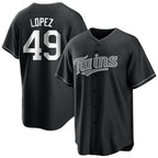 Choea M.Twins #49 Pablo Lopez Player Black Home Game Stitched Jerseys