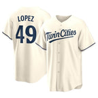 Choea M.Twins #49 Pablo Lopez Player Cream Game Limited Home Stitched Jerseys