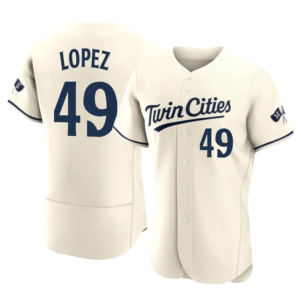 Choea M.Twins #49 Pablo Lopez Player Cream Home Limited Elite Stitched Jerseys
