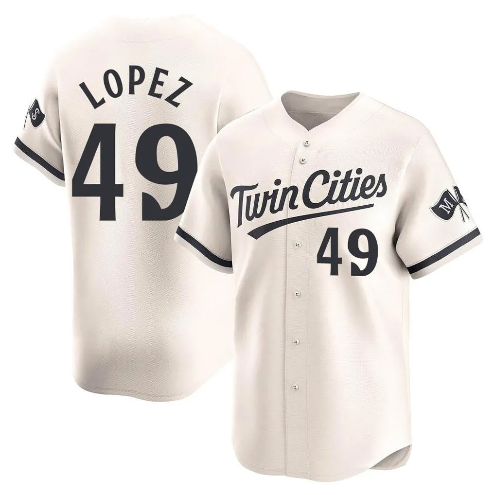 Choea M.Twins #49 Pablo Lopez Player Cream Home Limited Stitched Jerseys