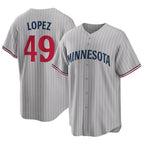 Choea M.Twins #49 Pablo Lopez Player Gray Game Limited Home Stitched Jerseys