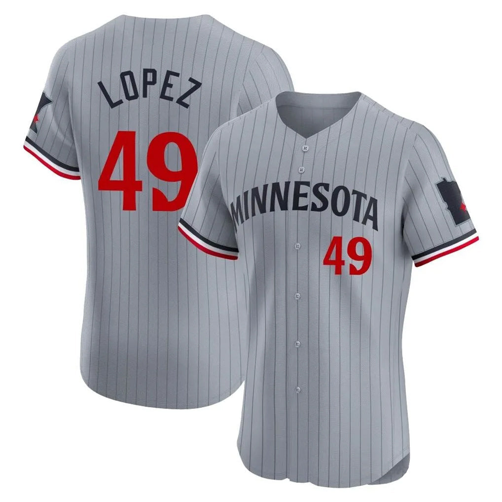 Choea M.Twins #49 Pablo Lopez Player Gray Home Limited Elite Stitched Jerseys