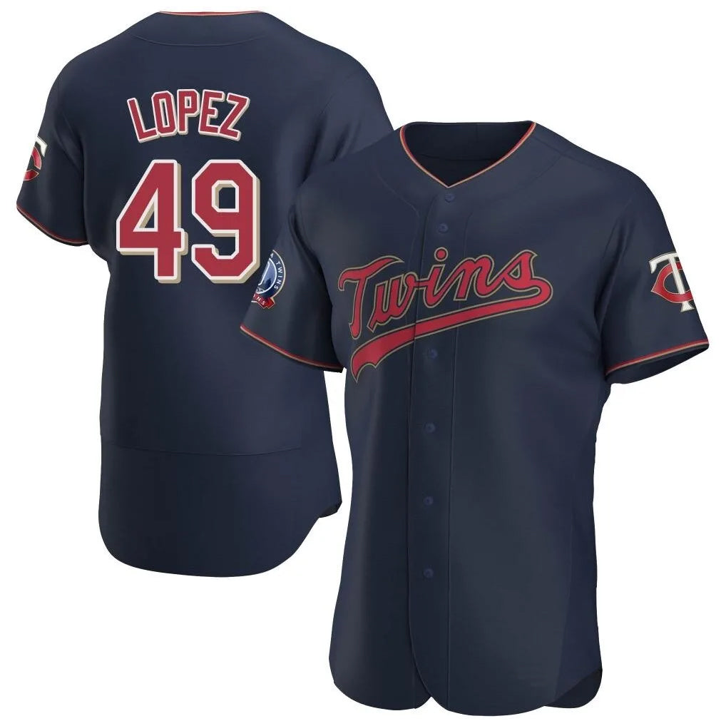 Choea M.Twins #49 Pablo Lopez Player Navy 60th Home Limited Elite Stitched Jerseys