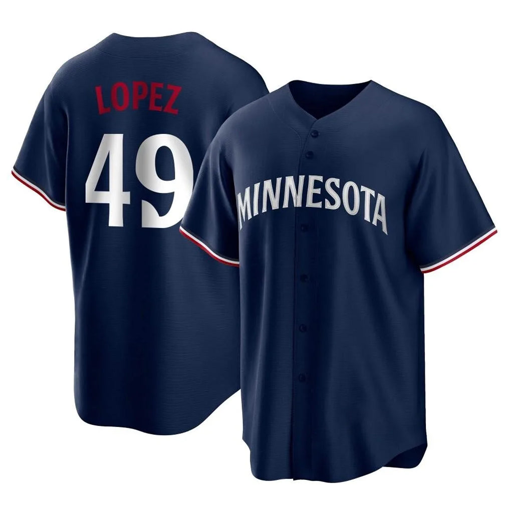 Choea M.Twins #49 Pablo Lopez Player Navy Replica Alternate Home Stitched Jerseys