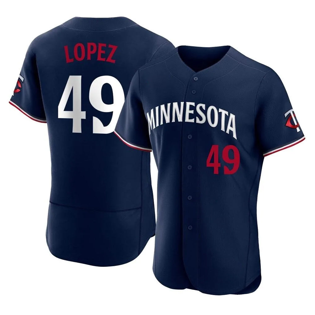 Choea M.Twins #49 Pablo Lopez Player Navy Replica Home Limited Elite Stitched Jerseys