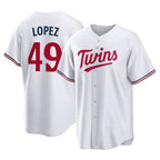 Choea M.Twins #49 Pablo Lopez Player White Home Game Stitched Jerseys