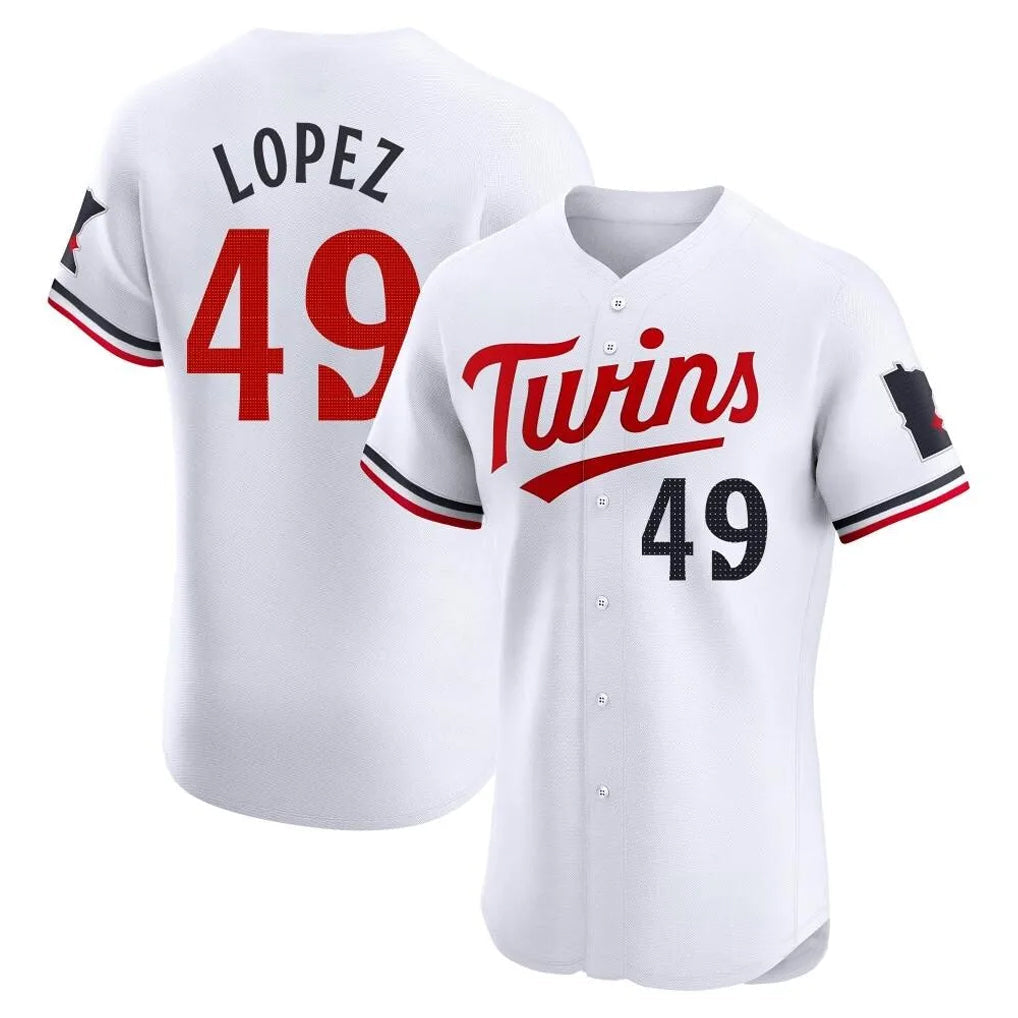 Choea M.Twins #49 Pablo Lopez Player White Home Limited Elite Stitched Jerseys